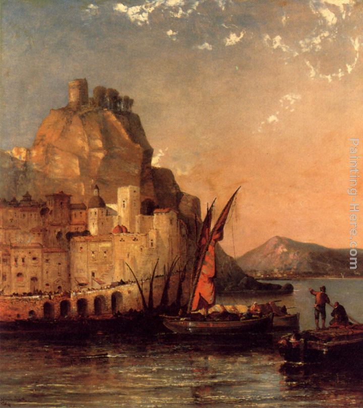 The Gulf Of Salerno, Amalfi Coast painting - Arthur Joseph Meadows The Gulf Of Salerno, Amalfi Coast art painting